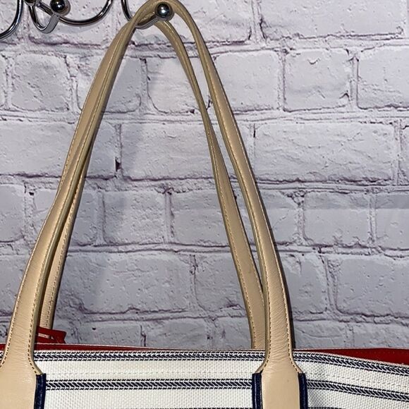 COACH SAINT JAMES Tote Nautical Stripe Weekend Beach Shoulder Bag Purse - Picture 4 of 16